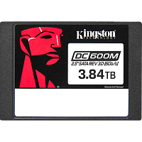 SEDC600M/3840G Твердотельный накопитель/ Kingston SSD DC600M, 3840GB, 2.5" 7mm, SATA3, 3D TLC, R/W 560/530MB/s, IOPs 94 000/59 000, TBW 7008, DWPD 1 (12 мес)