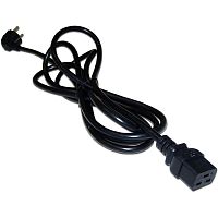 LAN-PP19/SHA-5.0-BK Шнур питания Lanmaster LAN-PP19/SHA-5.0-BK C19-Schuko проводник.:3x1.5мм2 5м 220В 16А черный
