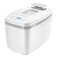 MBM-1300DPW Хлебопечь MAUNFELD/ Хлебопечка MAUNFELD MBM-1300DPW, 14 программ, масса выпечки до 1300 гр, 3 степени прожарки, отсрочка старта, поддержание температуры, диспенсер для ингридиентов, пауза, съемная форма, антипригарное покрытие, цвет белый