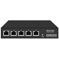 SW-5D-1 Коммутатор/ OSNOVO Коммутатор 2.5G Ethernet на 5 RJ45 портов. Порты: 5 x 2.5G (10/100/1000/2500Base-TX)