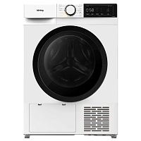 KD60HP83 Сушильная машина KORTING/ Сушильная машина KORTING, отдельностоящая, глубина 60 см, загрузка 8 кг, сенсорное управление, цифровой дисплей, 15 программ, отложенный старт, стандартный мотор, защита от сминания, тепловой насос, дезинфекция ультрафио