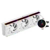 F-MAGIC-DIGITAL-WH-360-ARGB-V2 Система жидкостного охлаждения/ Water Cooling System Thermalright Frozen Magic 360 Digital V2 (360mm, LED temp., White, ARGB/ Fans: 3x120mm, 68.9CFM, 28.2dBA, 2000RPM/ Pump height 54.4mm, Rad thickness 27mm/ S: 1700, 1200, 1