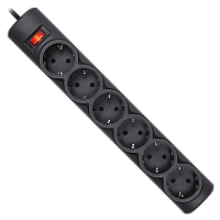 99494 Сетевой фильтр Defender DFS 151 1,8 м, черный, 6 розеток/ Surge Protector Defender DFS 151 1,8m, black, 6 outlets
