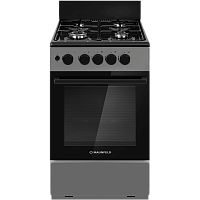 MGC50GEGR08 Газовая плита/ Газовая плита, 50 см, газовая варочная поверхность, духовка газ, решетки эмаль, гидролизная очистка, газ контроль, цвет серый