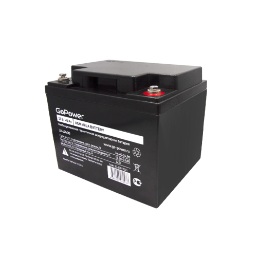 00-00017021 Аккумулятор свинцово-кислотный GoPower LA-12400 12V 40Ah