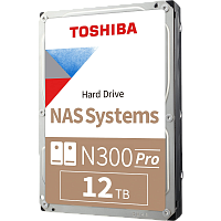 HDWG51CXZSTB Жесткий диск/ HDD Toshiba N300 Pro NAS SATA3 3.5" 12TB 7200 512Mb 6Gb/s 1 year warranty (replacement ST12000VN0008, WD120EFGX, ST12000NT001, WD120EFBX, WD122KFBX, WD101EFBX)