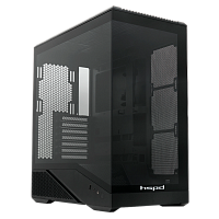 F711-TGBK Корпус без блока питания/ Case HSPD F711, Panoramic Full Tower, Black, TG, 0.7 SPCC, no fans ATX, mATX, mITX 190/420/280mm 2x2.5", 2x3.5", 7xPCI 1xUSB-A 3.0, 1xUSB-C 445x235x475mm