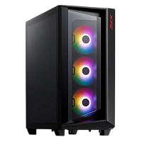 CRUISERST-BKCWW Корпус XPG CRUISER Black [CRUISERST-BKCWW] (Midi-Tower, черный, TG, 120mm ARGB fan*3)