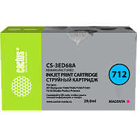 CS-3ED68A -/ Картридж струйный Cactus CS-3ED68A 712 пурпурный (29мл) для HP DJ T230/630