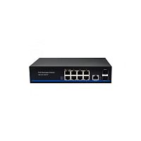 NS-SW-8G2G-PL Управляемый L2 PoE коммутатор Gigabit Ethernet/ Управляемый L2 PoE коммутатор Gigabit Ethernet на 8 RJ45 PoE + 2 x GE SFP порта. Порты: 8 x GE (10/100/1000 Base-T) с поддержкой PoE (IEEE 802.3af/at), 2 x GE SFP (1000 Base-X). Соответствует с