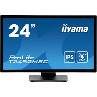 T2452MSC-B1 Монитор Iiyama 23.8" ProLite T2452MSC-B1 черный IPS LED 14ms 16:9 HDMI M/M матовая 400cd 178гр/178гр 1920x1080 60Hz DP FHD USB Touch 5.6кг