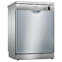 SMS25AI05E Serie 2, Отдельностоящая посудомоечная машина 60см., Silence; цвет:нержавеющая сталь; Класс A-A-A; уровень шума 52 дБ; 5 прогр.: Нормальная 65°, Эко 50°, 1-часовая 65°, Предварительное ополаскивание; 1 спец.ф-ция: 1/2 загрузка; 4 уровня подачи