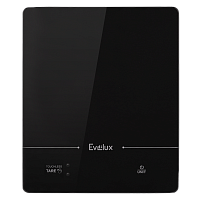 EKS0101 Весы кухонные EVELUX/ Весы кухонные EVELUX, диапазон измерений 1 - 15000 г, шаг измерения 1 г, LCD дисплей, электронное управление, автоматическое включение/выключение, цвет черный