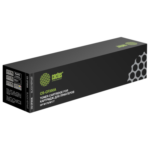 -/ Картридж лазерный Cactus CS-CF350A CF350A черный (1300стр.) для HP M176/M177