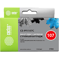 CS-PFI107C -/ Картридж струйный Cactus CS-PFI107C синий (130мл) для Canon IP iPF670/iPF680/iPF685/iPF770/iPF780/iP