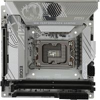 MPGZ890IEDGETIWIFI Материнская плата MSI MPG Z890I EDGE TI WIFI Soc-1851 Intel Z890 2xDDR5 mini-ITX AC`97 8ch(7.1) 5Gigabit RAID+HDMI
