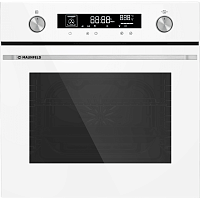 AEOH60106W Шкаф духовой электрический MAUNFELD/ Электрический, 60 см, электронное управление, гриль, гидролизная очистка, конвнекция, таймер, цвет белый, цвет фурнитуры нержавеющая сталь