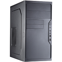 FL-733-FZ500R Корпус с блоком питания 500Вт./ Case Foxline FL-733 mATX case, black, w/PSU 500W 12cm, 1xPCIe(6pin), w/2xUSB2.0, w/pwr cord, w/o FAN