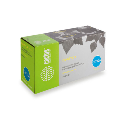 -/ Картридж лазерный Cactus CS-C9732A желтый (12000стр.) для HP CLJ 5500/5550 фото 4