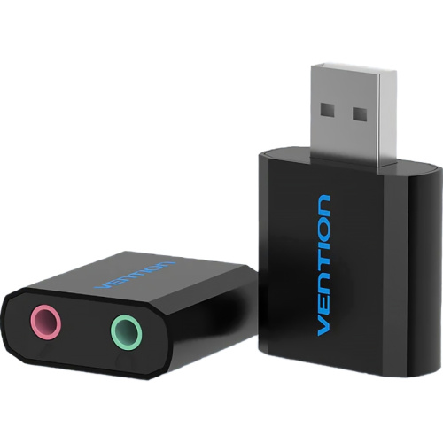 VAB-S17-B Внешняя звуковая карта Vention USB Черная фото 2