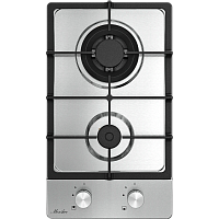 Варочная поверхность MONSHER/ Варочная поверхность MONSHER, газ, High-Tech, 29 см, автоматический электроподжиг, газ-контроль, форсунки под сжиженый газ, SABAF конфорки, чугунные решетки, цвет нержавеющая сталь