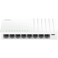 GS108U Коммутатор/ 8-Port Gigabit Desktop Switch, 8 10/100/1000M RJ45 Ports, Loop Detection, Desktop Plastic Case, Power Saving, Plug & Play, Wall-Mount, Power Adapter Not Included