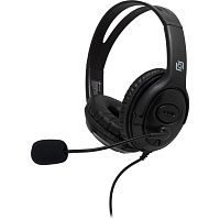 1532019 Наушники с микрофоном Оклик HS-M400 черный 1.8м накладные оголовье (1532019)