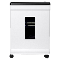 УМ26-2 Уничтожитель документов ГЕЛЕОС УМ26-2, DIN P-2 (2 ур-нь секр.), полоса 3,9мм, 17-21 лист (70г/м2), CD/пл.карты/скрепки/скобы, 26 литров