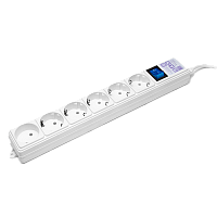 SPG(5+1)-16B-1.9M Фильтр-удлинитель Power Cube 1,9 м 6 розеток (белый) 16А/3,5кВт/ Surge protector Power Cube 1,9 m 6 outlets (white) 16A / 3,5kVt