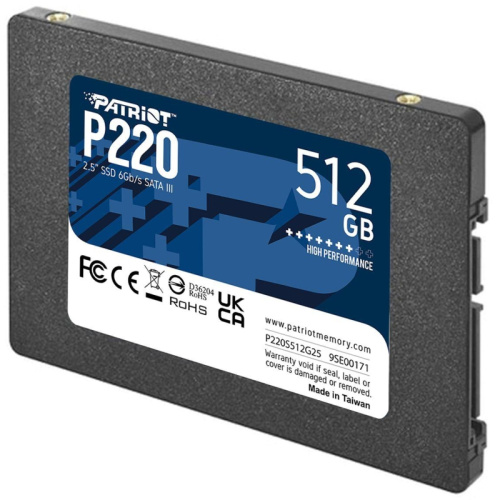 P220S512G25 Твердотельный накопитель Patriot SATA-III 512GB P220S512G25 P220 2.5" [P220S512G25] фото 2