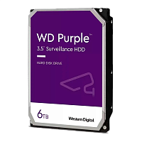 WD64PURZ Жесткий диск/ HDD WD SATA3 6TB Purple Surveillancer 5400 RPM 256Mb 1 year warranty (replacement WD63PURZ, WD62PURZ)