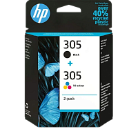 6ZD17AE Картридж/ HP 305 (3YM60AE+3YM61AE) 6ZD17AE черный/трехцветный печ.гол.в компл. (120стр.) (2мл) для HP DJ 2300/2700/ 2730/4100/4134