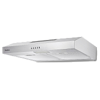 Ulla60X Подвесная вытяжка,60 см,механический контроль,3 скорости работы,производительность 390 м3/ч,LED освещение,3-х слойный аллюминивый фильтр,нержавеющия сталь,595x480x100 мм