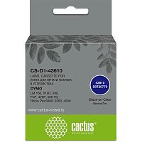 CS-D1-43610 -/ Картридж ленточный Cactus CS-D1-43610 43610 черный/прозрачный для Dymo LM 160, 210D, 280, PnP, 420P, 500 TS; Rhino Pro 6000, 5200, 4200
