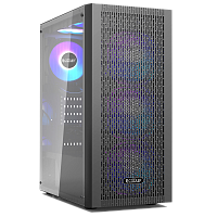 MA100MESHBK Корпус без блока питания/ Case PCCooler MA100 MESH BK, Midi-Tower, TG, Mesh, 3x120mm ARGB, 1xUSB-A 3.0 + 2xUSB-A 2.0, ATX, mATX, mITX Black