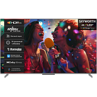 65Q75G 65", Ultra HD, QLED, Matte Screen, 330Nit, Google TV, DVB-T2/C/S2, 2.1.2ch Sound (30W + 20W SUB) Dolby Atmos, Karaoke Mode, 120Hz, 3 HDMI, 2 USB, Digital Audio Output, LAN, Composite output, Выход для наушников, 2 Pole, безрамочный дизайн, 2025