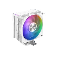 A40-WHWAYXOX-G Кулер для процессора/ CPU Cooler SAMA A40L WH (240W, 4-pin PWM, 152mm, 4x6mm, ARGB, 1x120mm, 75.2CFM, 29dBA, 2200RPM, S: 1851/1700/1200/115X, AM5/AM4, white)