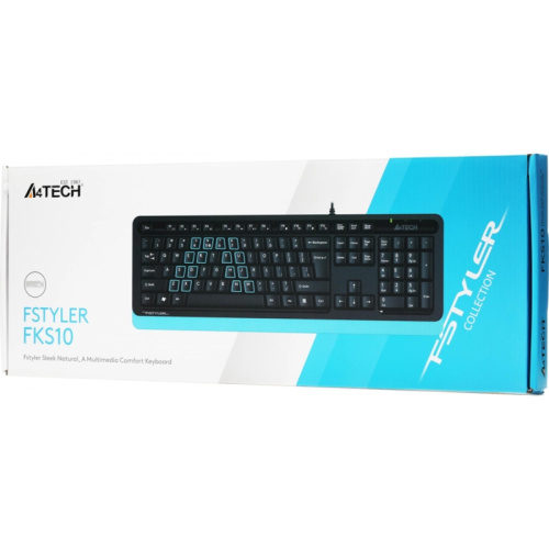 FKS10BLUE Клавиатура A4Tech Fstyler FKS10 черный/синий USB (FKS10 BLUE) фото 14 FKS10BLUE Клавиатура A4Tech Fstyler FKS10 черный/синий USB (FKS10 BLUE) фото 14