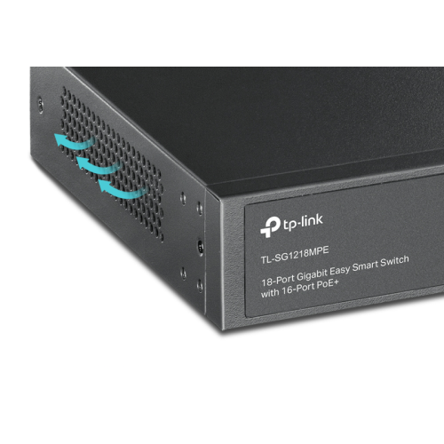 TL-SG1218MPE Коммутатор/ 16-Port Gigabit Easy Smart PoE+ Switch with 2 SFP фото 4