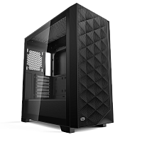 C3D510BK Корпус без блока питания/ Case PCCooler C3D510 BK, Midi-Tower, TG, Mesh, no fans, 2xUSB-A 3.0, E-ATX, ATX, mATX, mITX Black