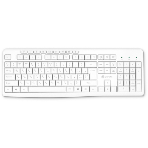 1875235 Клавиатура Oklick K225W белый USB беспроводная Multimedia (1875235) 1875235 Клавиатура Oklick K225W белый USB беспроводная Multimedia (1875235)