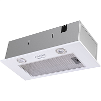 CameliaPower60White ВЫТЯЖКА HOMSair Camelia Power 60 White/ полновстраиваемая, кнопочное управление, 3 скорости, 580 м3/ч, до 30 м2, 52 дБ, светодиодное LED-освещение, угольный фильтр CF02X 1 шт., ШхВхД: 650х172х260 мм, белый цвет