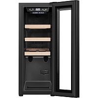 Винный шкаф/ Винный шкаф, ВхШхГ 660х270х490 мм, 8 бутылок, полезный объем 28 л, сенсорное управление, стандартный компрессор, цвет черный