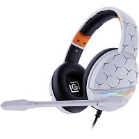 1978693 Наушники с микрофоном Oklick HS-L710G белый/черный 2м мониторные оголовье (1978693)