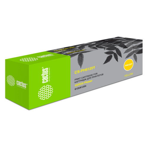 CS-PH6125Y -/ Картридж лазерный Cactus CS-PH6125Y 106R01337 желтый (1000стр.) для Xerox Phaser 6125 фото 2