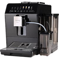 KACM2026NFagotti Кофемашина KORTING/ Кофемашина KORTING, автоматическая, сенсорное управление, сенсорный дисплей, давление 19 бар, капучинатор, емкость для молока (400 мл), кофемолка (150 г), 6 уровней помола, цвет черный