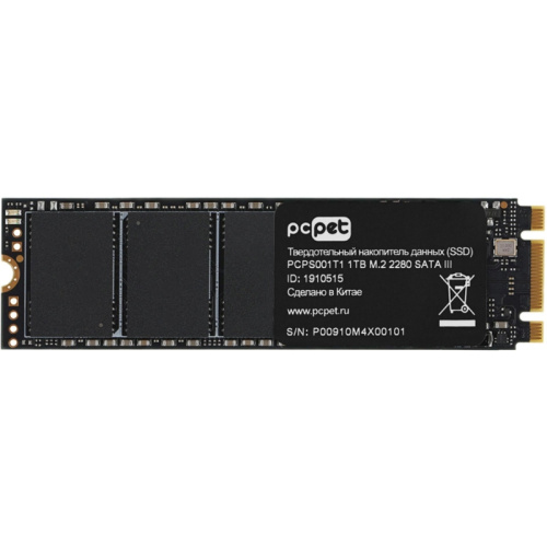 PCPS001T1 Твердотельный накопитель PC Pet SATA-III 1TB PCPS001T1 M.2 2280 OEM [PCPS001T1]