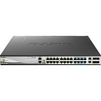 DMS-3130-30PS/A1A Коммутатор/ Управляемый L3 PoE-коммутатор, стек, 16x2.5GBase-T, 8x5GBase-T, 2x10GBase-T, 4x25GBase-X SFP28