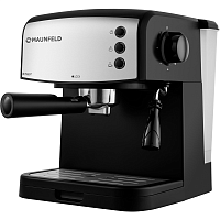 MF-734BK Кофемашина рожкового типа MAUNFELD/ Кофемашина рожкового типа MAUNFELD MF-734BK, мощность 850 Вт, давление 15 бар, капучинатор, возможность приготовления 2 чашек, объем резервуара воды 1,5 л , цвет черный