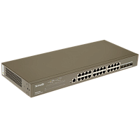 TEG3328F Коммутатор/ Tenda TEG3328F Коммутатор управляемый, 24x1 Гбит/с, SFP 4x1 Гбит/с, установка в стойку, металлический корпус